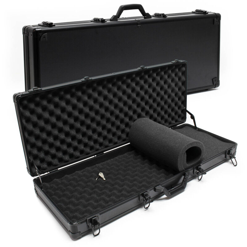 Wiltec - Mallette pour armes 84x34,5x11,7cm Noire Rembourrage en mousse, 4 serrures de sécurité Étui Coffret