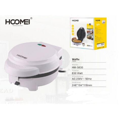 Waffle 830 Watt Antiaderente Wafer