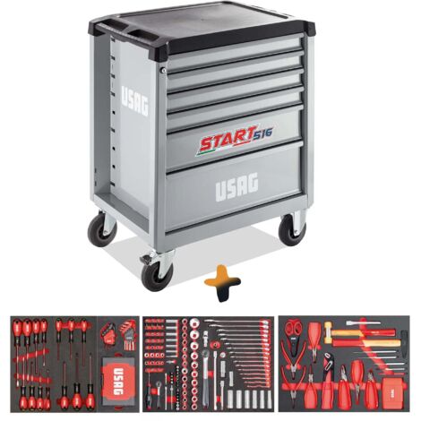 Wagen mit Schubladen Usag 516 SE6MMA mit 289 kostenlosen Tools