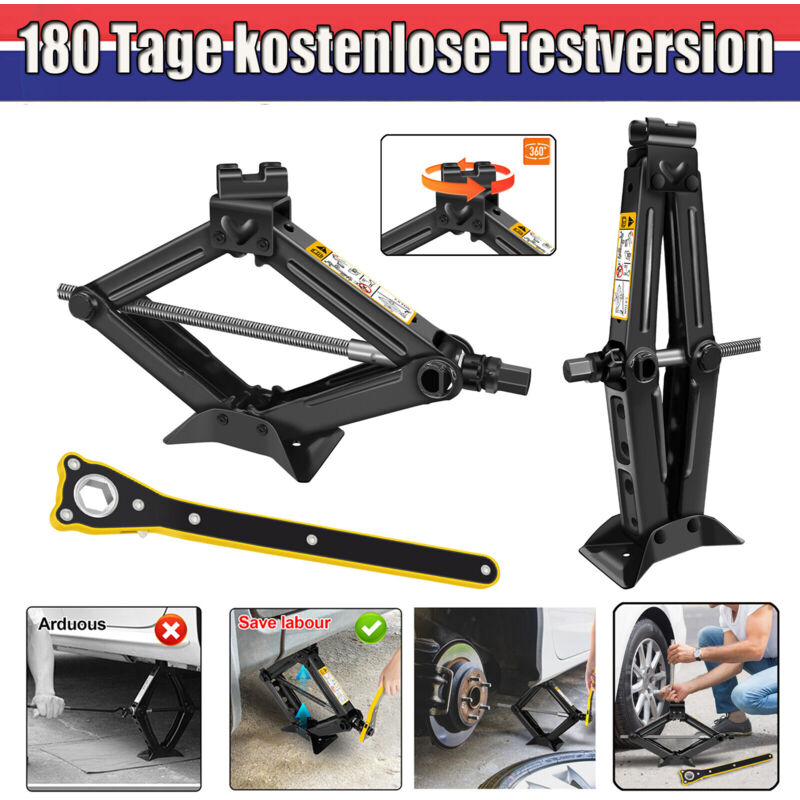 Image of Wagenheber Scherenlift Scherenwagenheber mit Schraubenschlüssel Für pkw/suv/mpv