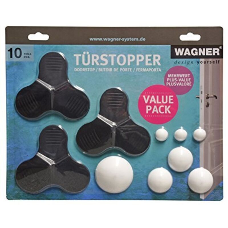 Wagner Set di fermaporta da pavimento/parete 3 cunei