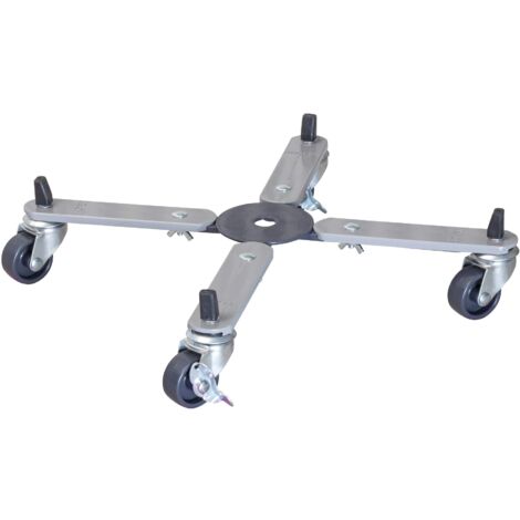 Wagner Carrello per Piante Sun City Basic allungabile 32-46 x 6 cm di Superficie Utilizzabile I Carrello per Fiori per Interni ed Esterni I 2 Freni I Acciaio Rivestito I Portata 100 kg - 20082701