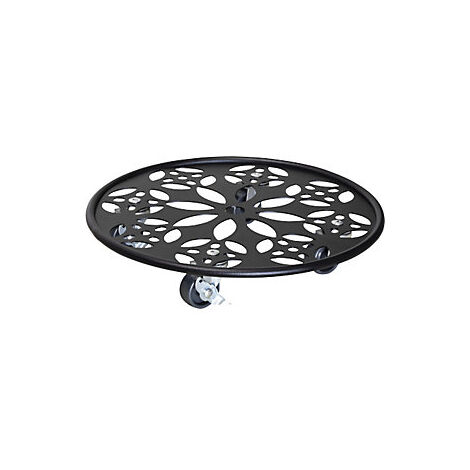 Wagner  Carrello portavasi in acciaio NERO  portata 60 kg 
