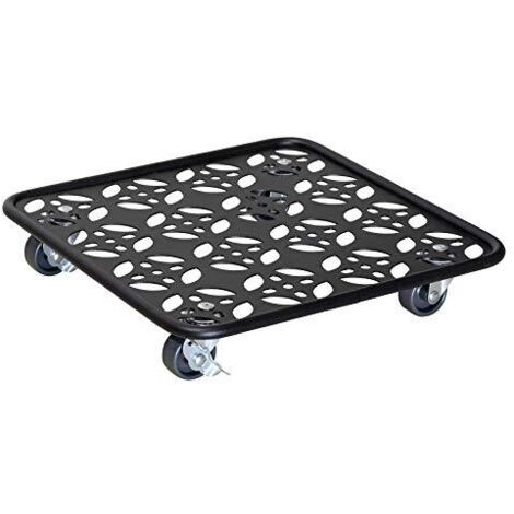 Wagner  Carrello portavasi in acciaio NERO  portata 60 kg 