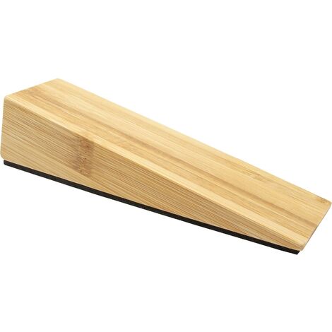 WAGNER Fermaporta CONEO DELLA PORTA BAMBÙ - 170 x 45 x 42 mm I Cuneo da inserire sotto I Fermaporta in bambù con velcro antiscivolo in plastica speciale - 15695501