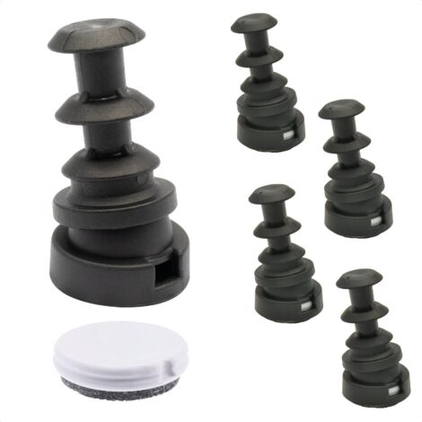 WAGNER QuickClick® Feltrini de lana e scivoli plastica DUO da inserire in tubi tondi di sedia I Set da 4 inserto intercambiabile e reversibile interno Ø 14 mm/esterno Ø 18 mm - Fatto in DE- 15832100