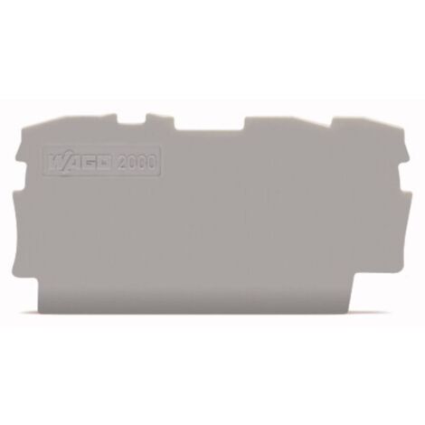 WAGO 2000-1391 Piastra terminale e separatrice Grigio 100 pz.