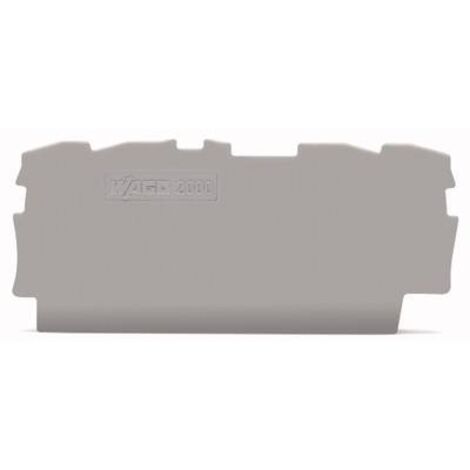 WAGO 2000-1491 Piastra terminale e separatrice Grigio 25 pz.