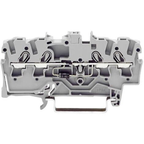 WAGO  2002-1411/1000-410 Morsetto diodi 5.20 mm A molla Attribuzione: L Grigio 1 pz.