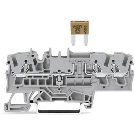 WAGO 2002-1781 Bloc de jonction à fusibles 5.20 mm Push-In gris 50 pc(s) R298461