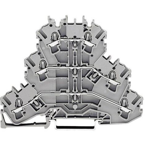 WAGO  2002-3204 Morsetto triplo passante 5.20 mm A molla Attribuzione: N, N, N Blu 1 pz.