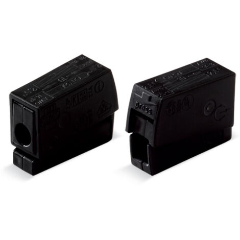 WAGO 224-104  Leuchtenklemme flexibel: 0.5-2.5 mm² starr: 0.5-2.5 mm² Polzahl: 2 100 St. Schwarz