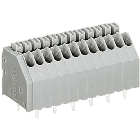 WAGO 250-408 Federkraftklemmblock 0.50 mm² Polzahl 8 Grau 1 St.