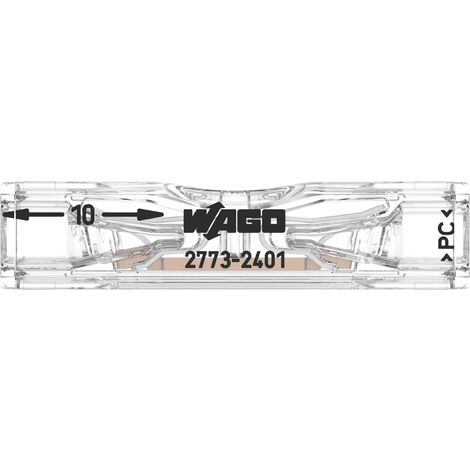WAGO 2773-2401 Borne de passage flexible: - rigide: 0.75-4 mm² Nombre de pôles: 1 1 pc(s) transparent C838412