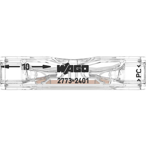 WAGO 2773-2401 Durchgangsklemme flexibel: - starr: 0.75-4 mm² Polzahl: 1 1 St. Transparent