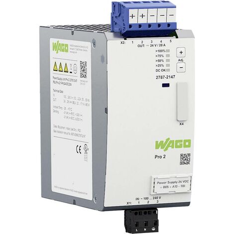 WAGO 2787-2147 Alimentation rail DIN 20 A 480 W Contenu 1 pc(s) Q039252