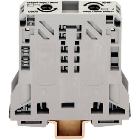 WAGO 285-150 Morsetto passante 20 mm A molla Attribuzione: L Grigio 1 pz.
