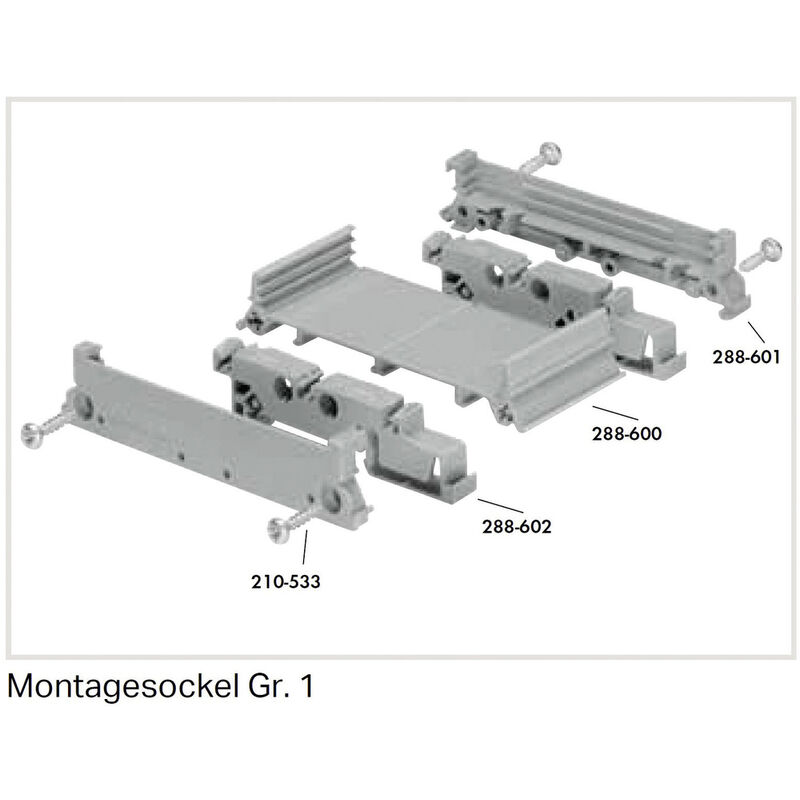 288-601 Seitenabschluss Grau 1 St. - Wago