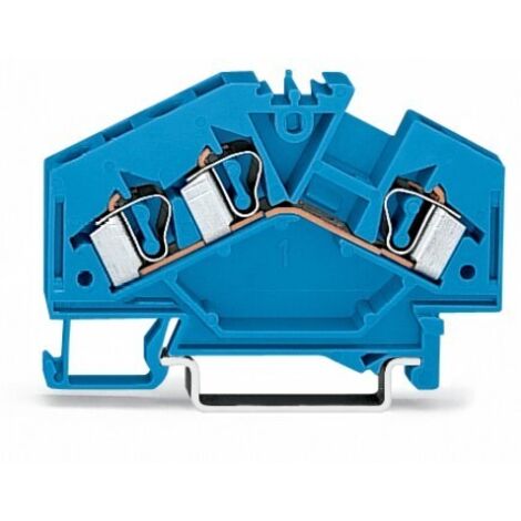 WAGO 3 Leiter Durchgangsklemme 281-651 blau 4qmm