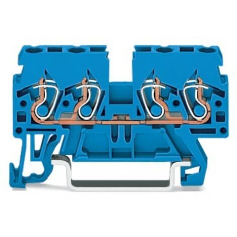 WAGO 4 Leiter Durchgangsklemme 870-834 blau