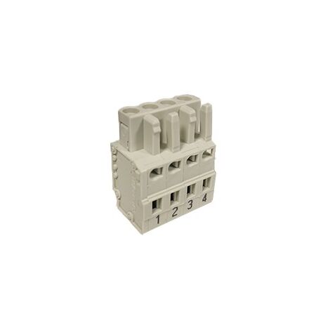 Wago 721-104/008-047 4-poliger Buchsenstecker 100 % geschützt 2,5 mm ≤ Stiftabstand 5 mm Hellgrau