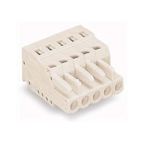 Wago 721-105/026-045 Connecteur femelle - 5 pôles - 100% protégé contre le mismating - 2,5 mm≤ - Pas: 5mm