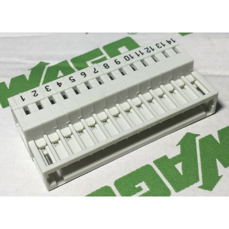 Wago 734-314/000-044 Connecteur m‚le pour 1 conducteur - 100% protégé contre l'inversion - Pas 3,5 mm - 14 pôles