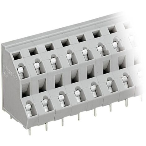 WAGO 736-506 Morsetto a due piani 2.50 mm² Numero Poli (num) 12 Grigio 1 pz.