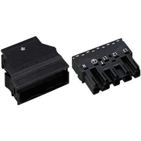 WAGO 770-115/K010-165 Netz-Steckverbinder WINSTA MIDI Stecker, gerade Gesamtpolzahl: 4 + PE 25 A Sch