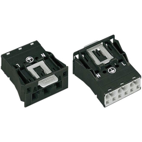 WAGO 770-713 Netz-Steckverbinder WINSTA MIDI Stecker, gerade Gesamtpolzahl: 2 + PE 25 A Schwarz 1 St