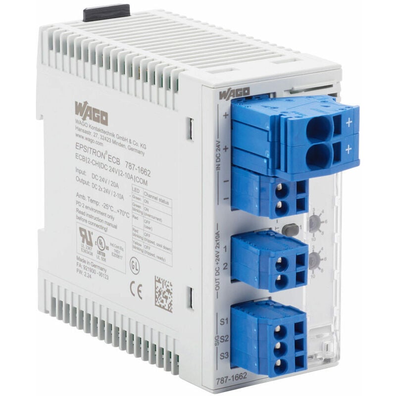 Wago - 787-1662 Disjoncteur électronique 24V 20A - gris