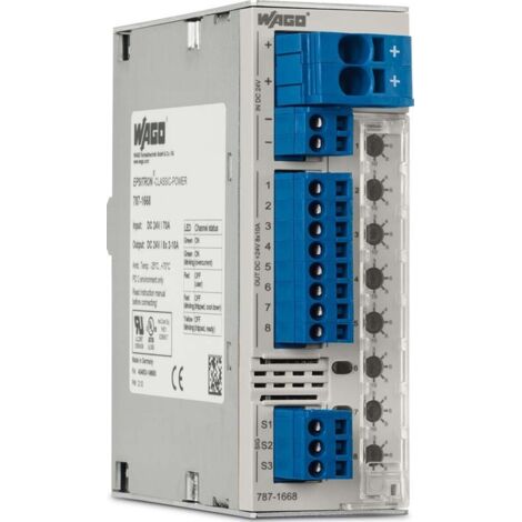 WAGO 787-1668/006-1000 Elektronischer Schutzschalter  24 V/DC 6 A  Anzahl Ausgänge:8 x  Inhalt 1 St.