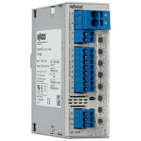 WAGO 787-1668 Elektronischer Schutzschalter  24 V/DC 10 A 240 W Anzahl Ausgänge:8 x  Inhalt 1 St.