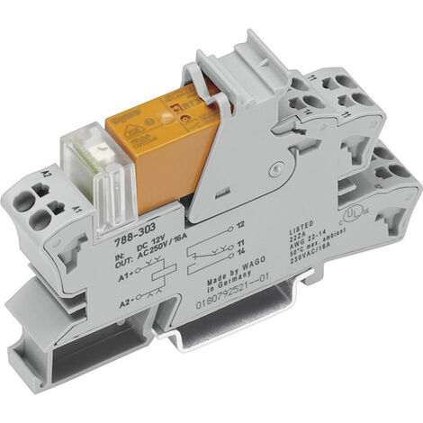WAGO 788-304 Relaisbaustein Nennspannung: 24 V/DC Schaltstrom (max.): 16 A 1 Wechsler  1 St.