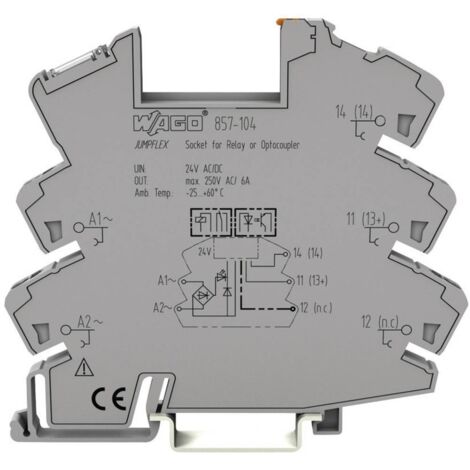 WAGO 857-104 Zoccolo per relè (L x A x P) 6 x 81 x 94 mm 1 pz.
