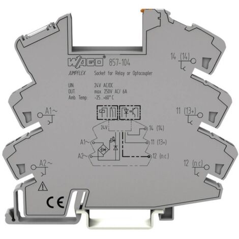 WAGO 857-104 Zoccolo per relè (L x A x P) 6 x 81 x 94 mm 1 pz.