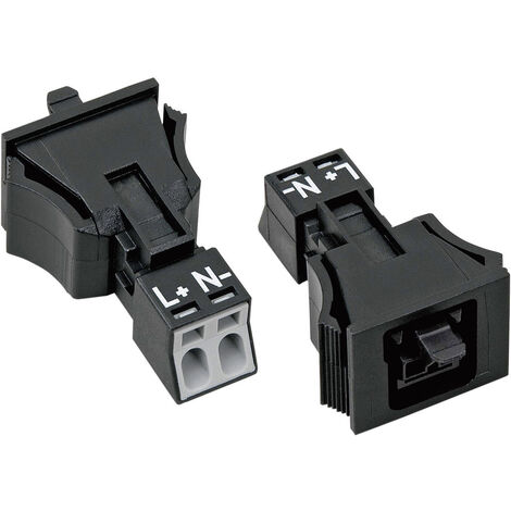 WAGO 890-702 Netz-Steckverbinder WINSTA MINI Buchse, gerade Gesamtpolzahl: 2 16 A Schwarz 1 St.