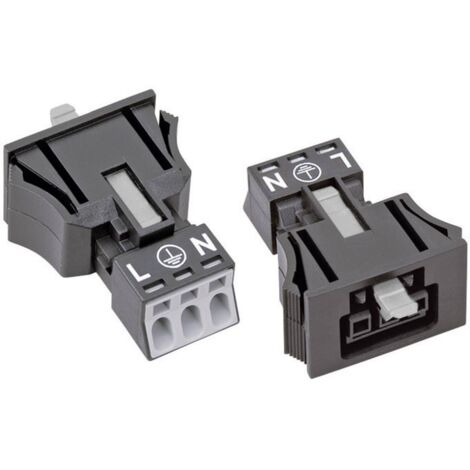WAGO 890-703 Connettore di alimentazione WINSTA MINI Presa dritta Tot poli: 2 + PE 16 A Nero 1 pz.