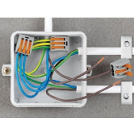 Wago – Adaptateur de fixation 222500 – Borne pour tableau électrique – Indice de protection IP20 – Fixation sur rail support TS 35 – 2 pièces - WAGO 222-500