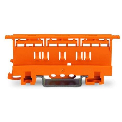 WAGO® Adattatore di fissaggio serie 221 – 4 mm², per montaggio su TS 35, arancione, 221 – 500 (10 pezzi)