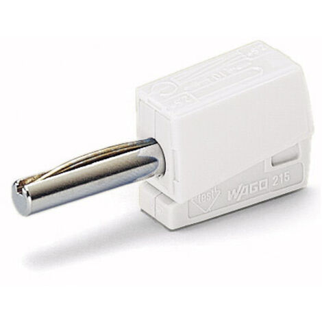 WAGO  Bananenstecker Stecker, gerade Stift-Ø: 4 mm Weiß 1 St.
