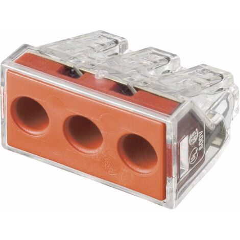 Wago – Boîte de raccordement transparente 50 bornes – Connexion push-in 3 pôles – Section câble 2,5 à 6 mm² – Tension 400V – Courant 41A