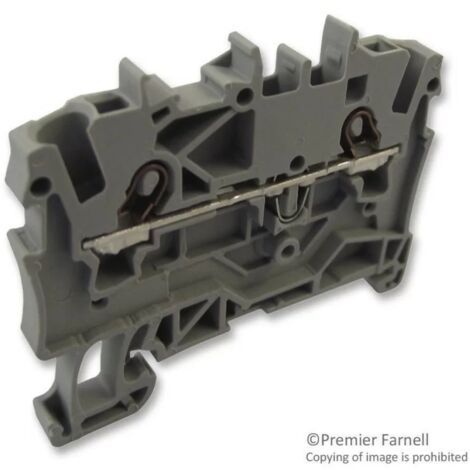 Wago – Borne de passage 2 conducteurs – Capacité 18 A, tension 800 V – Section câble 0,25 à 2,5 mm² – Montage rail DIN – Lot de 100 pièces - 2-Conducteur-Borne