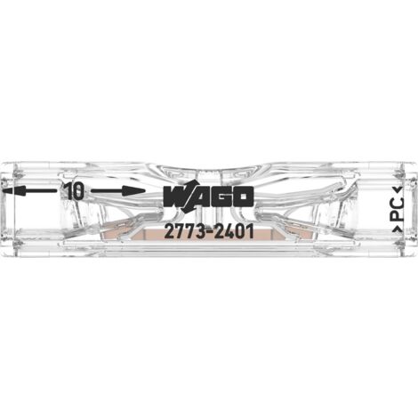 Wago – Borne de passage flexible 27732401100 – 100 pc(s) transparent – Section câble rigide 0.75-4 mm² – 1 pôle – Courant 32 A – Tension 450 V
