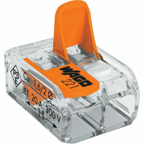 WAGO BORNE LEVIER 2X0.2-4MM 10 PIECES