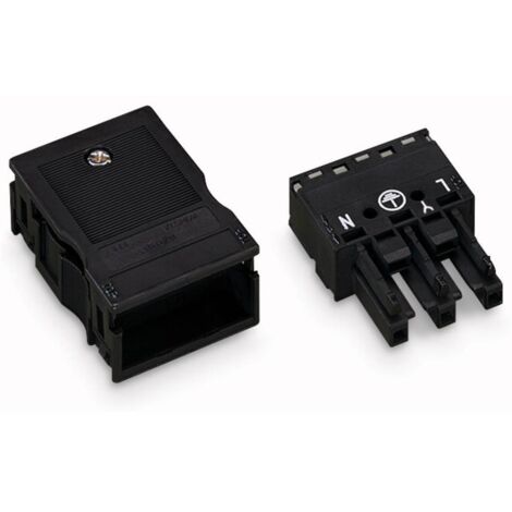 Wago – Connecteur d'alimentation série femelle droit – 2 pôles – 25A – 250V – Pour câbles de 0.5 à 4 mm² – WINSTA MIDI