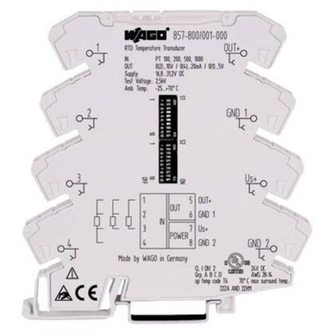 WAGO Convertitore di temperatura configurabile per sensori Pt e resistenze 857-800