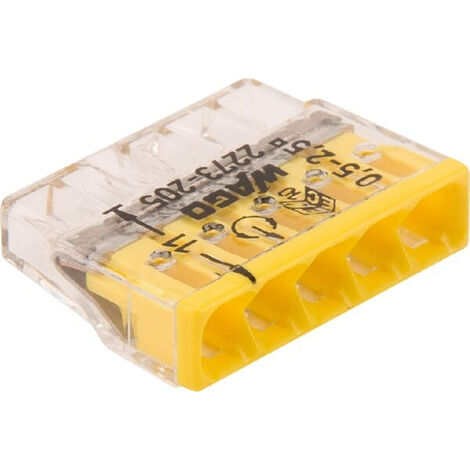Wago – Cosse de batterie pour conducteurs rigides 0,5 à 2,5 mm² – Tension 450V – Intensité 24A – Système push wire – 8 connexions – 2273205
