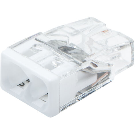 Wago – Flacon de 50 mini bornes de connexion automatique 2 entrées – PUSH WIRE® pour fils 0,5 à 2,5 mm² – Tension 450V – Courant 24A - S2273