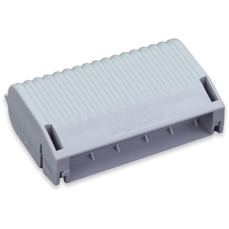 WAGO Gelbox, Custodia in gel, per cavi di giunzione, con gel, serie 221, connettori max. 6 mm², senza connettori di giunzione, misura 3, grigio, 207-1433 (2 pz)